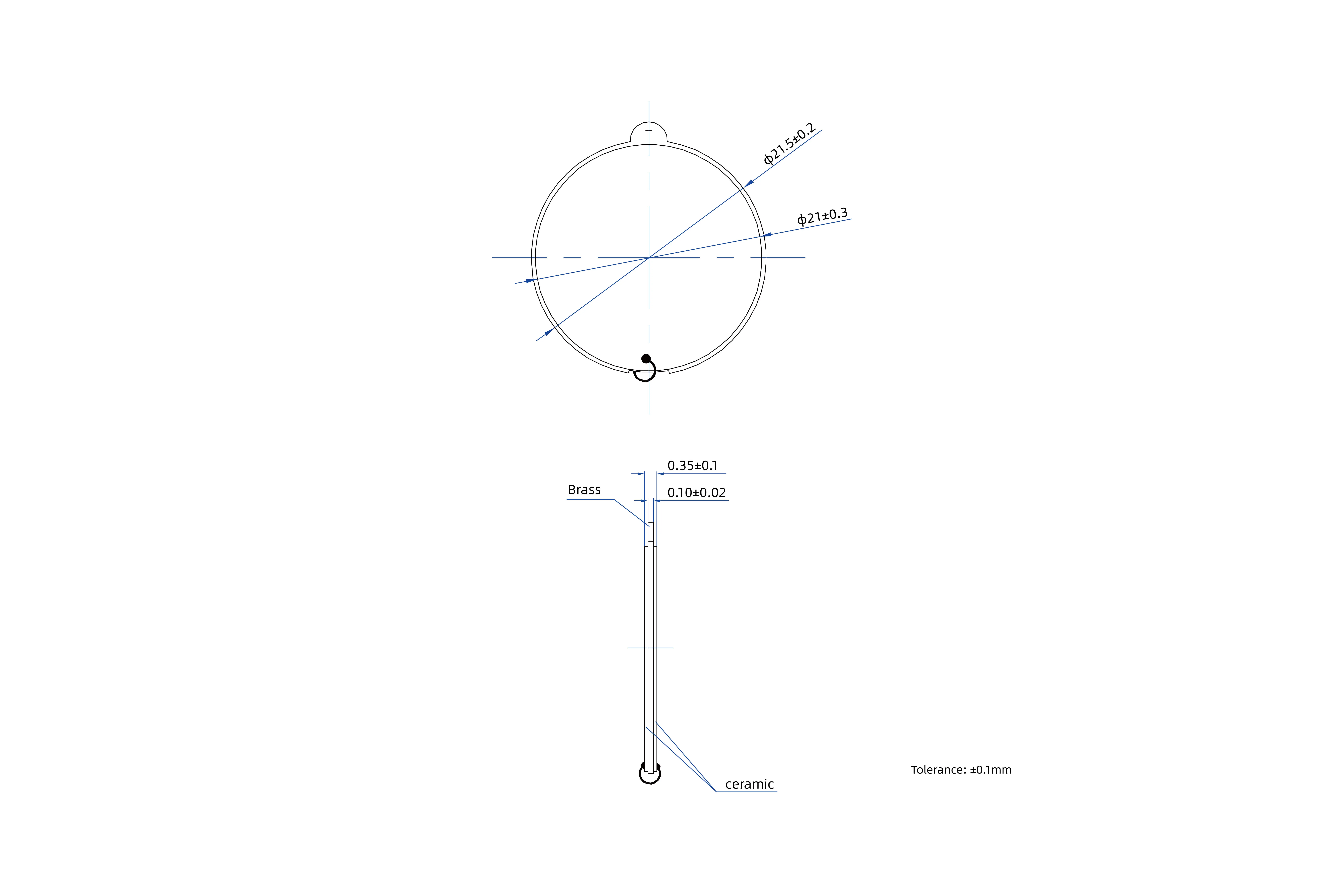 doublesidedpiezoelectricceramicdiscdimension